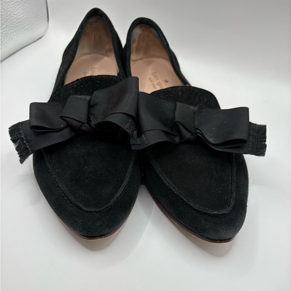 KATE SPADE Cosetta Too Black Suede Bow Loafers - Picture 9 of 10